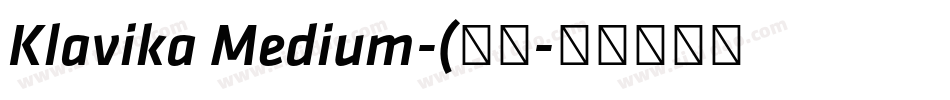 Klavika Medium-(常规字体转换
